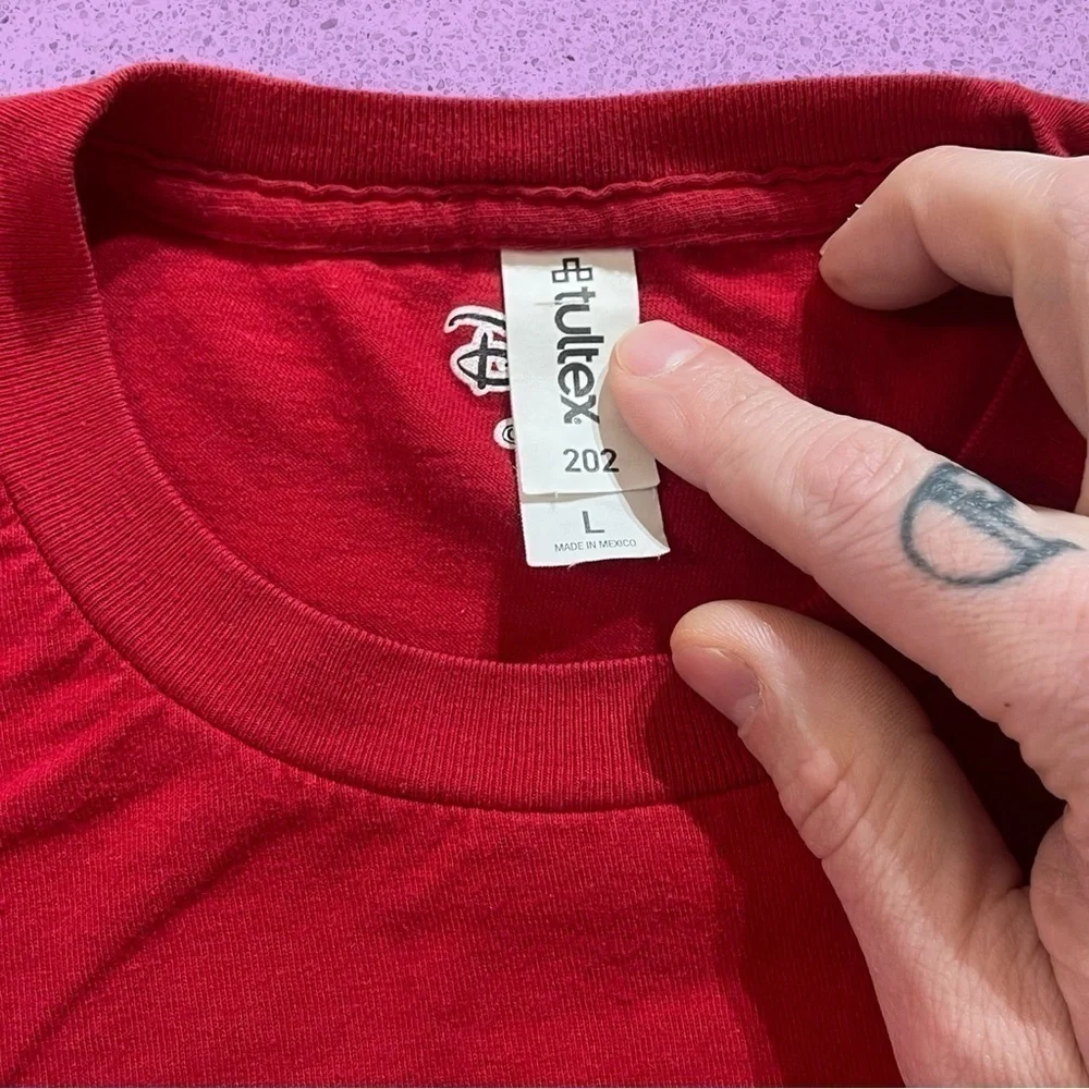 Nightmare before Christmas red Valentine’s Day t shirt men’s L together forever - Picture 5 of 5